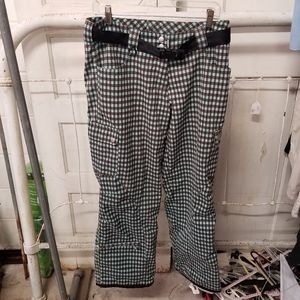Liquid Ski Med Womens Aqua Brown Snowboard Pants